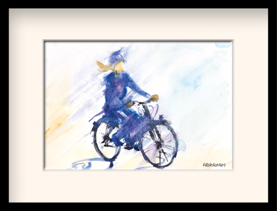 Bike with purple hat