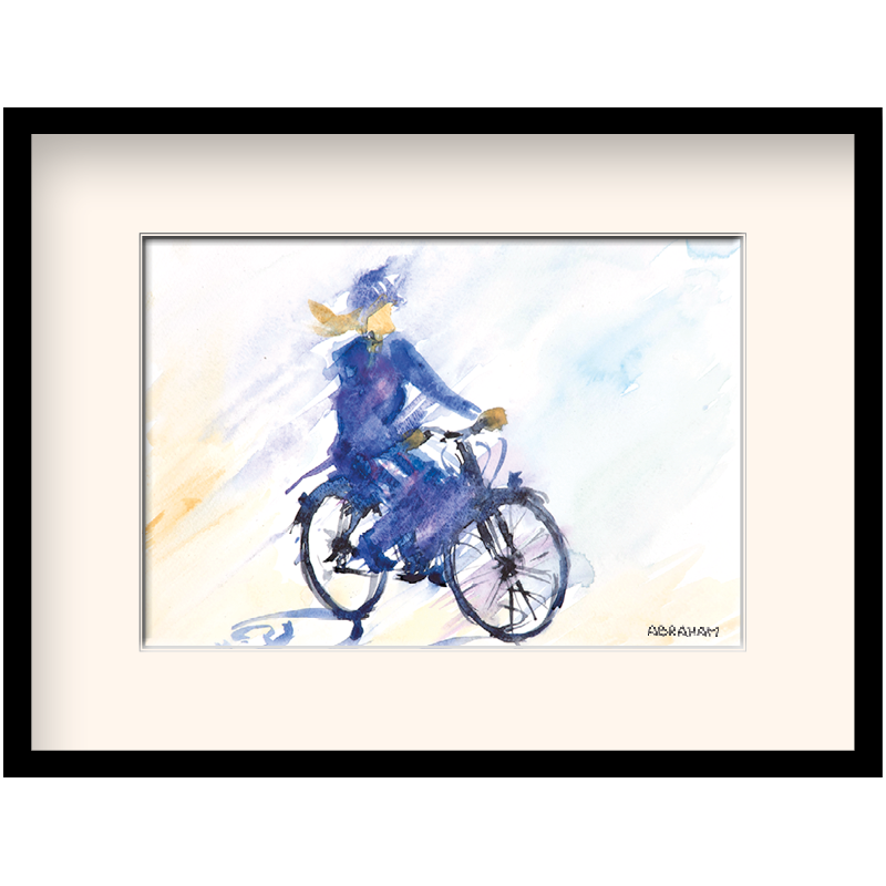 Bike with purple hat